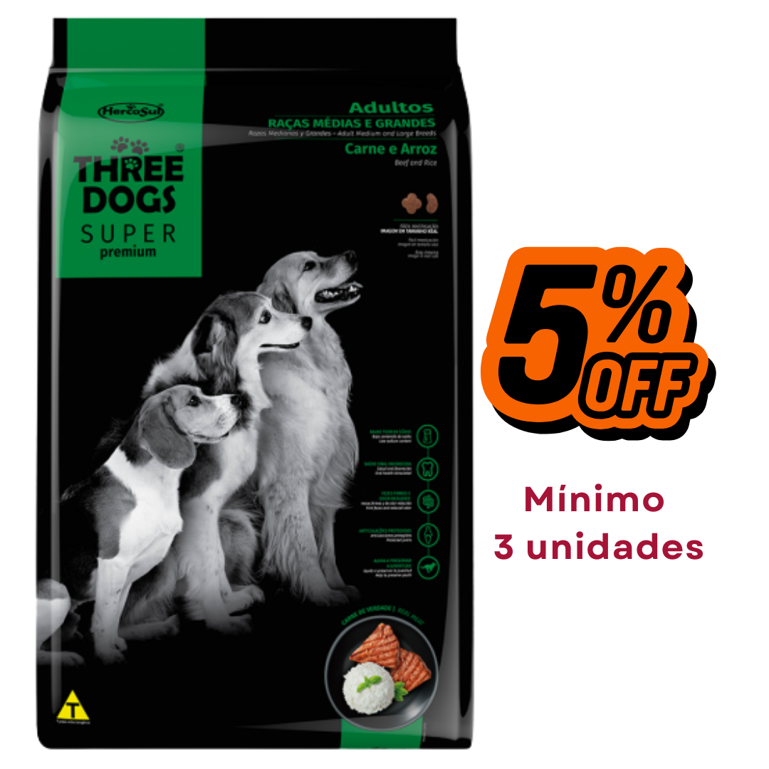 Three Dogs Perro Adulto 17 kg