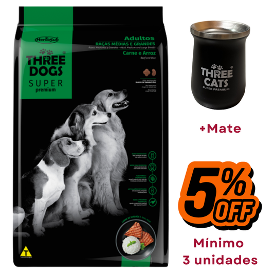 Three Dogs Perro Adulto 17 kg