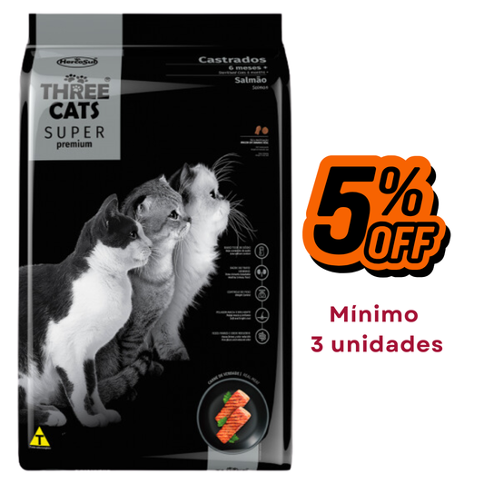Three Cats Gato Castrado Salmon 15 kg